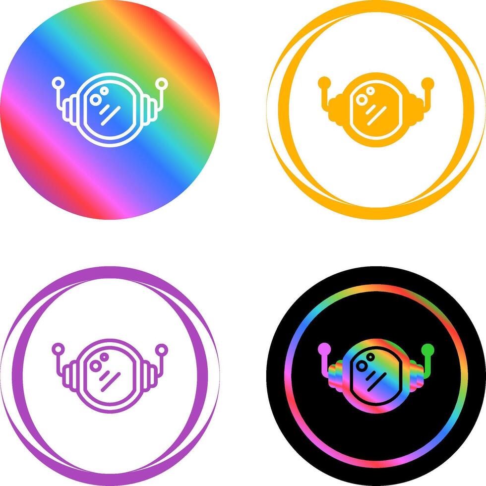 Astronaut Helmet Vector Icon
