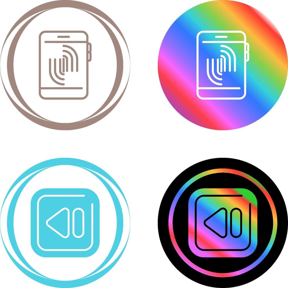Fingerprint Scanning Vector Icon