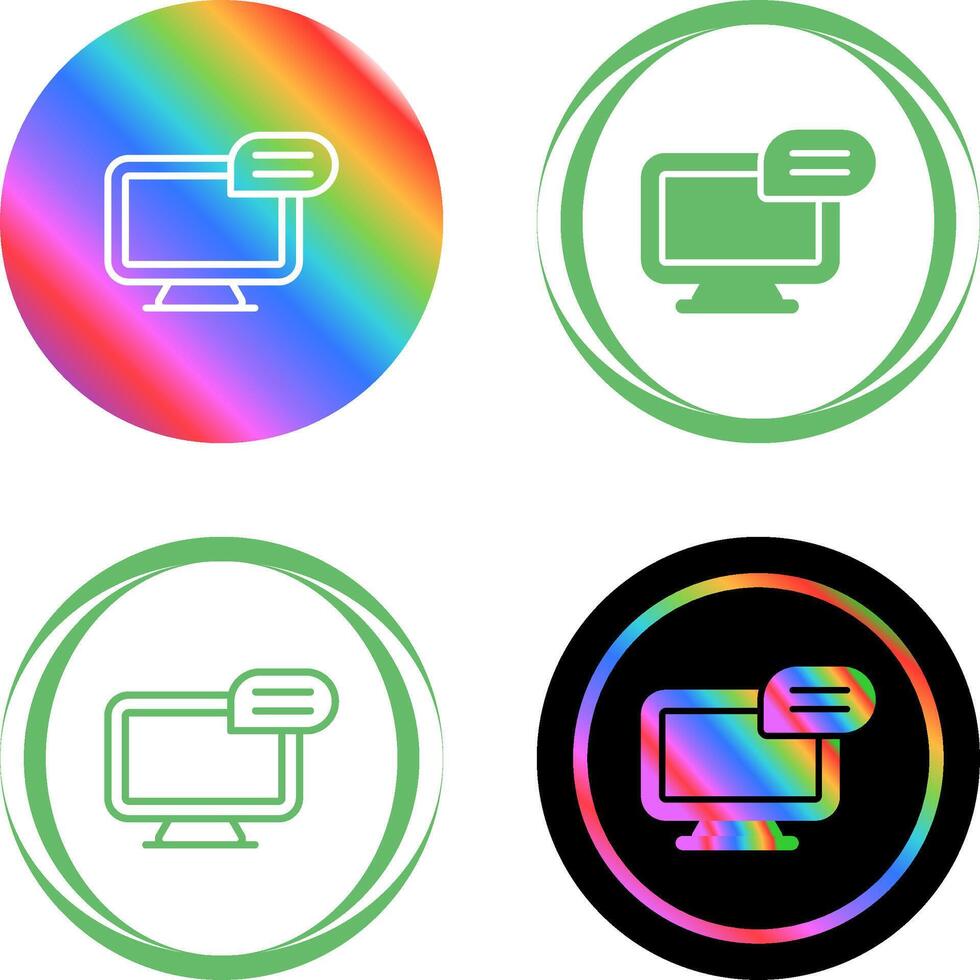 icono de vector de computadora