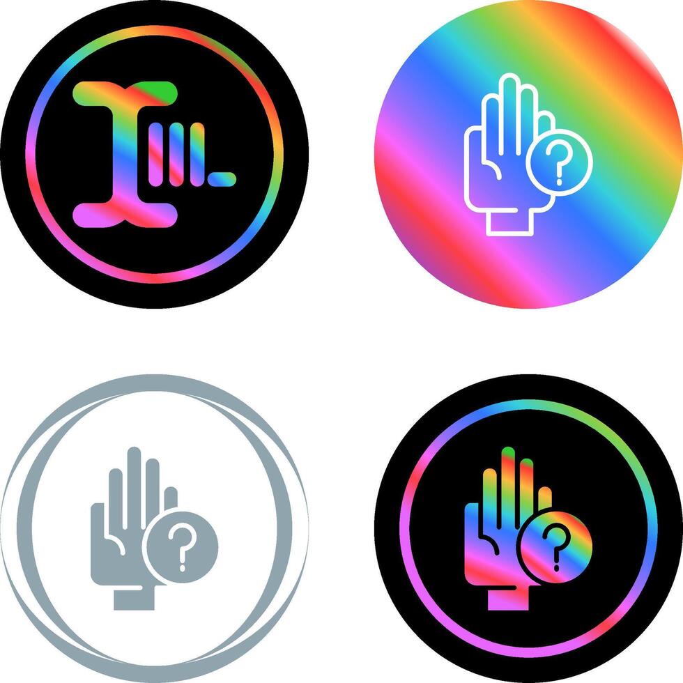 icono de vector de mano