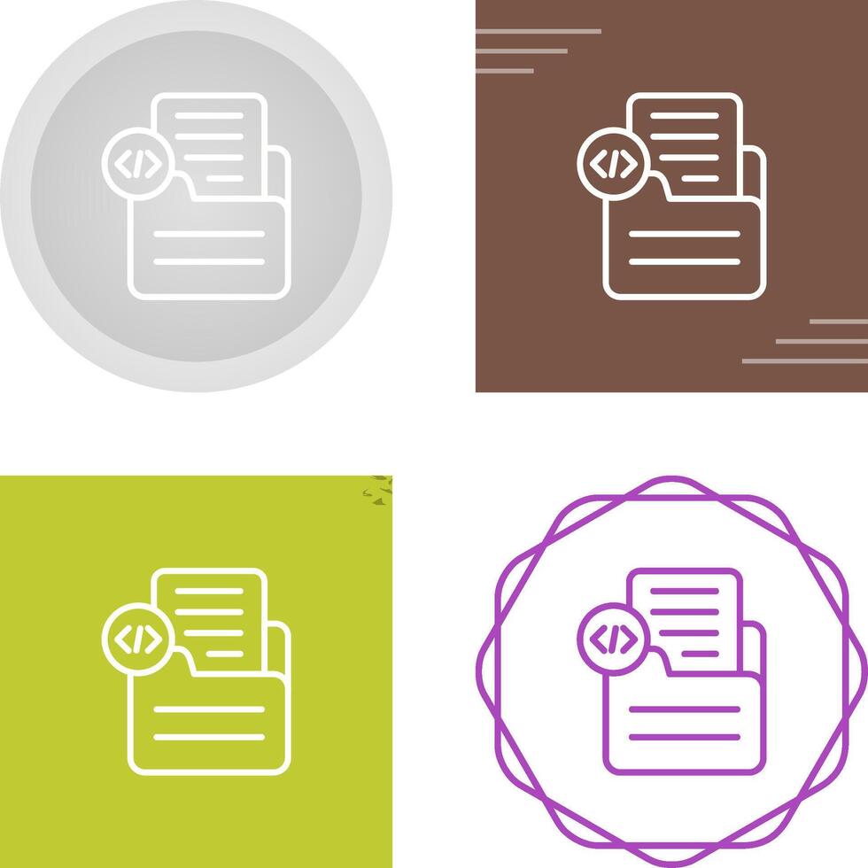 Document Insert Code Vector Icon