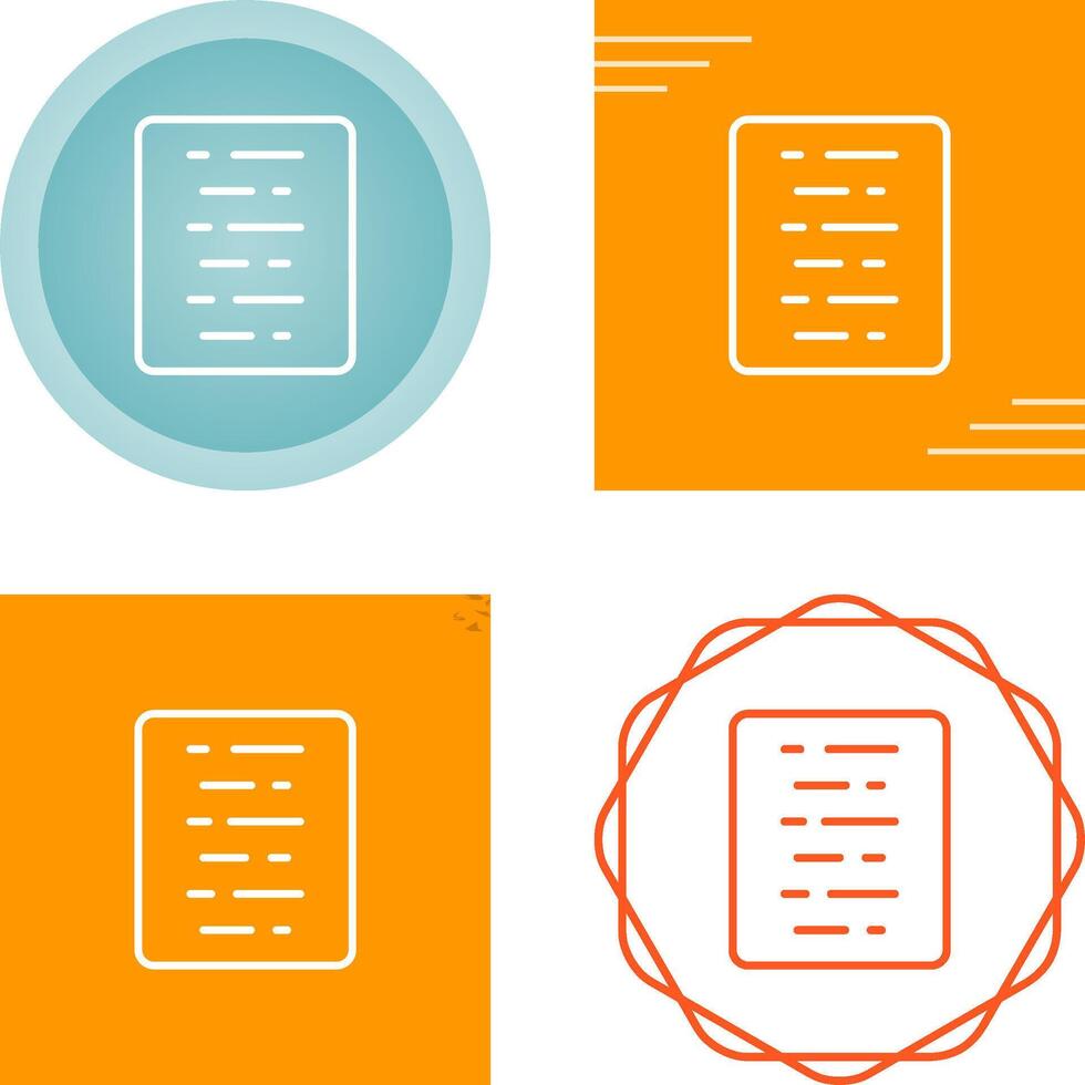 Document Align Center Vector Icon