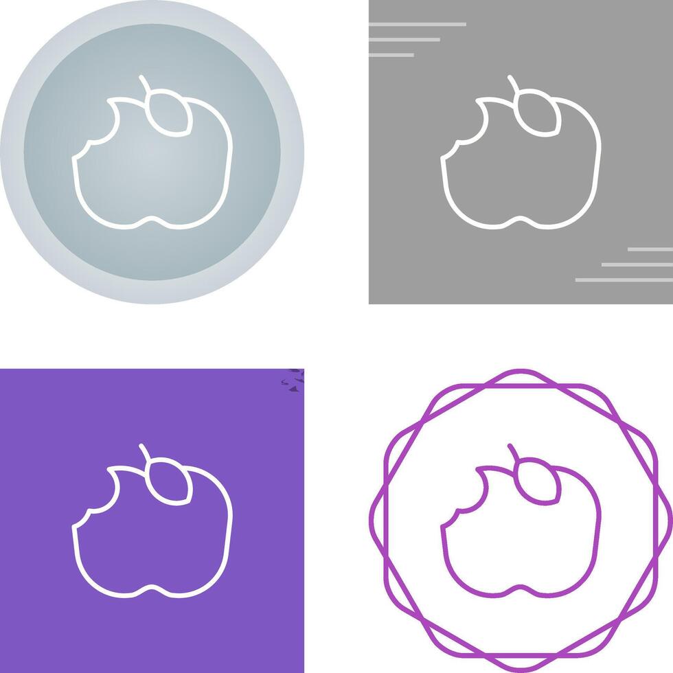 Apple Eaten Vector Icon