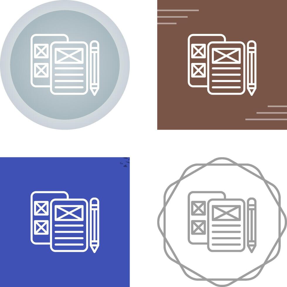 Low Fidelity Prototyping Vector Icon