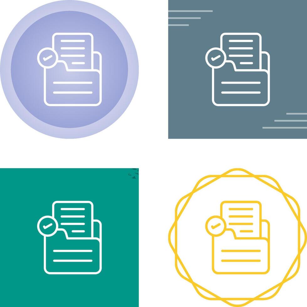 Document Check Vector Icon