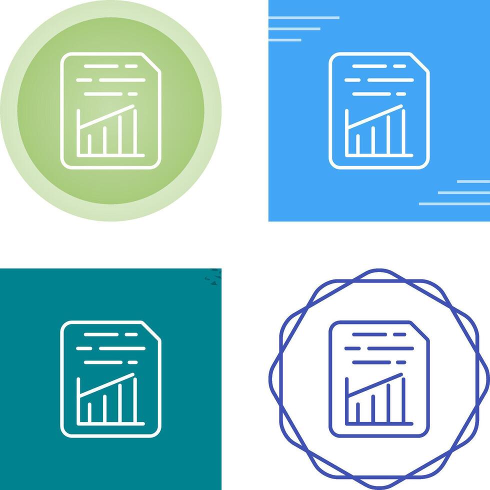 Document Insert Graph Vector Icon