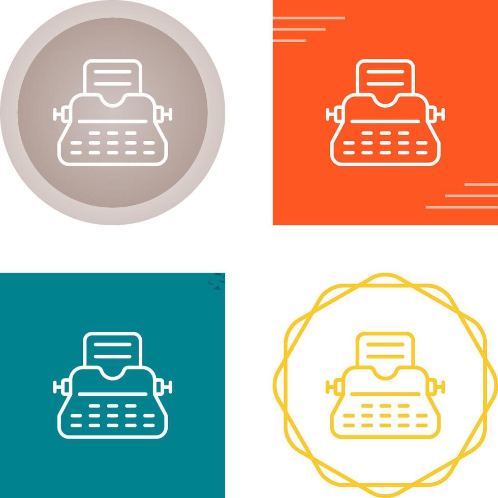 Typewriter Vector Icon