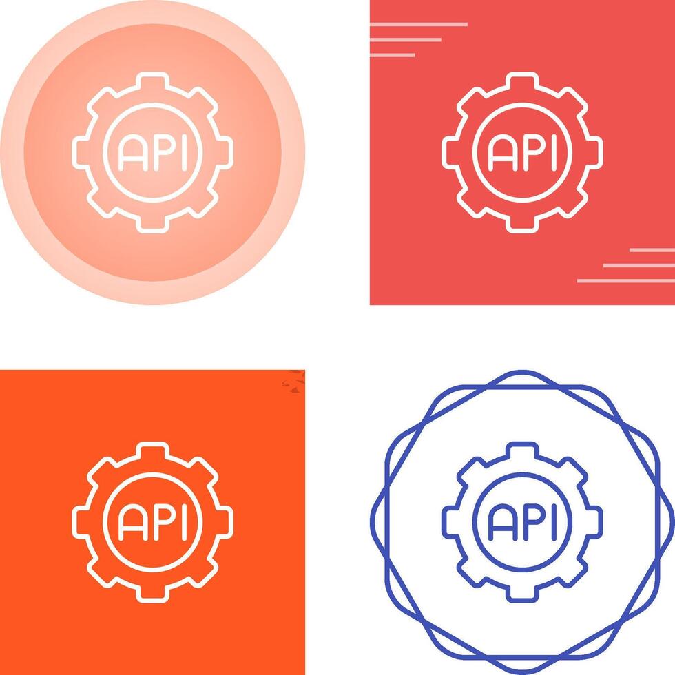 icono de vector de api