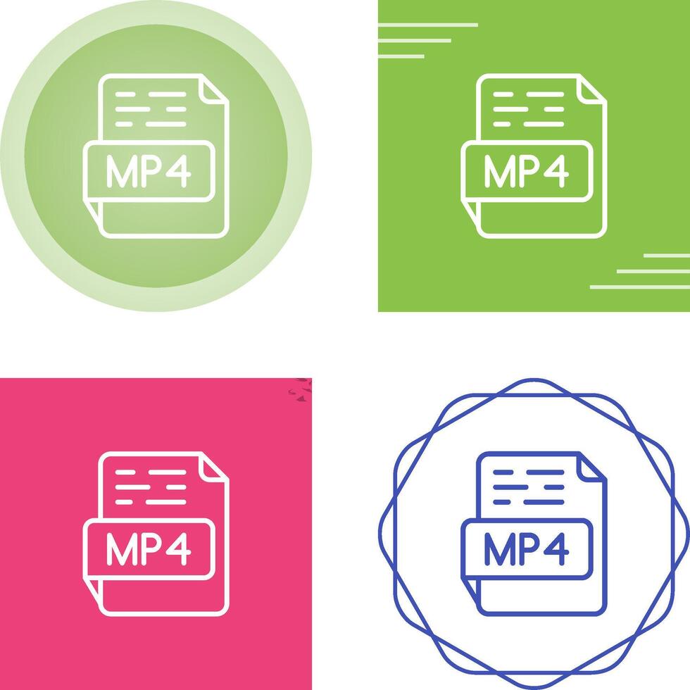 icono de vector de mp4