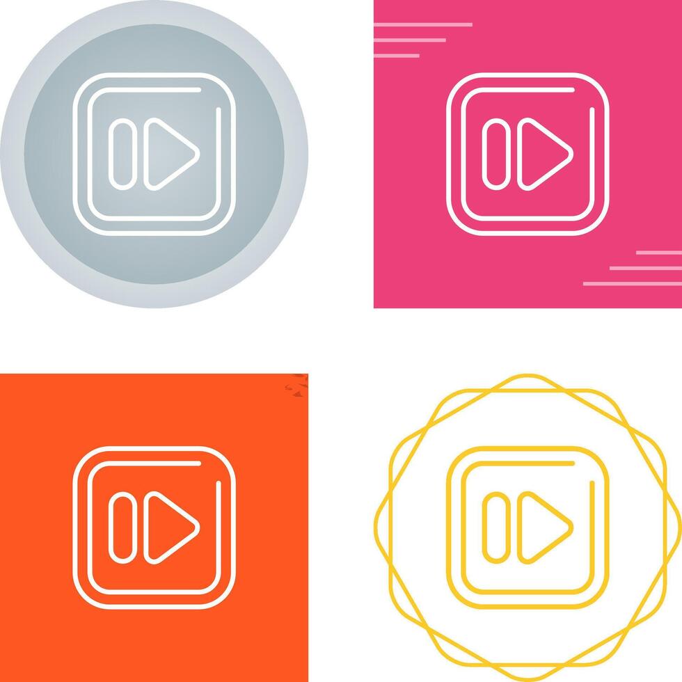 Fast Forward Square Vector Icon