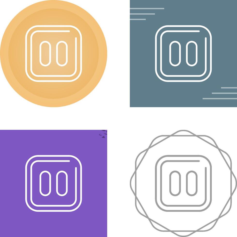 Pause Sqaure Vector Icon