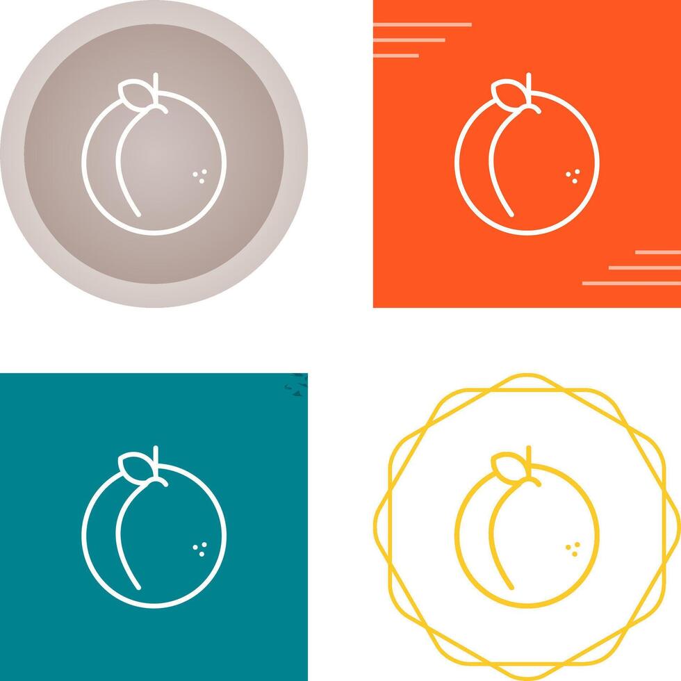 Peach Vector Icon