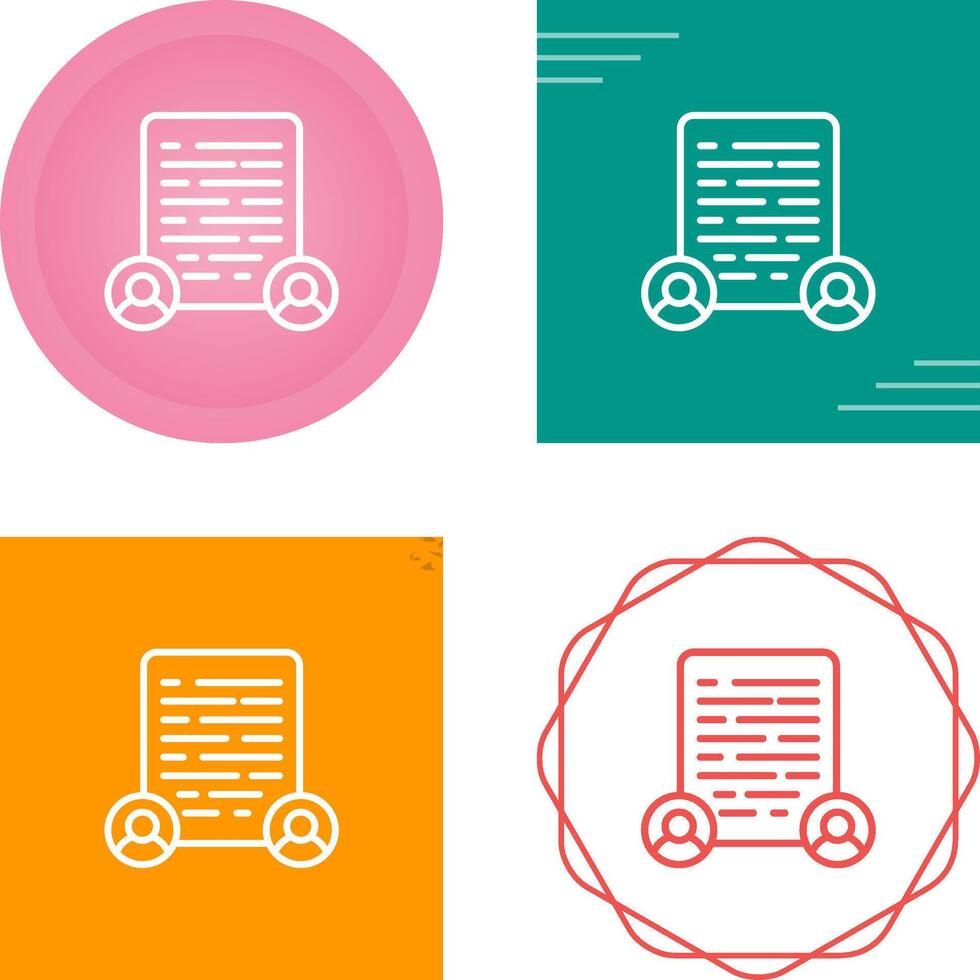 Document Collaboration Vector Icon