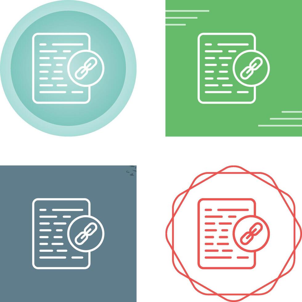 Document Link Vector Icon