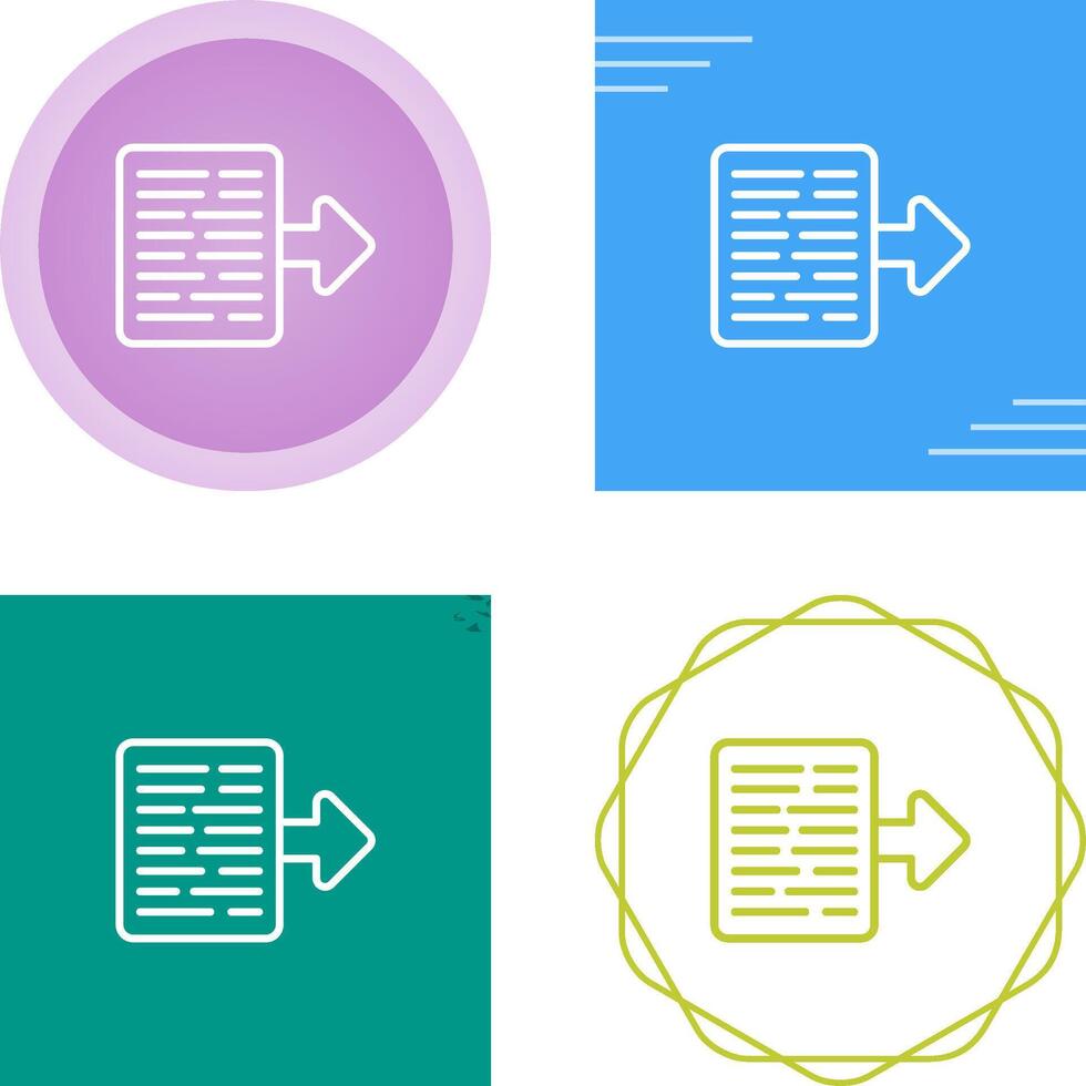 Document Export Vector Icon