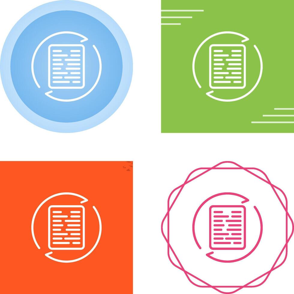 Document Synchronization Vector Icon