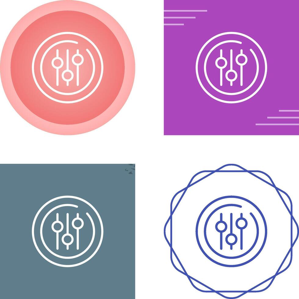 Audio Equalizer Circle Vector Icon