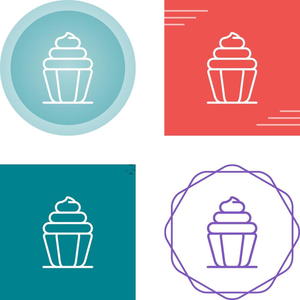 icono de vector de cupcake