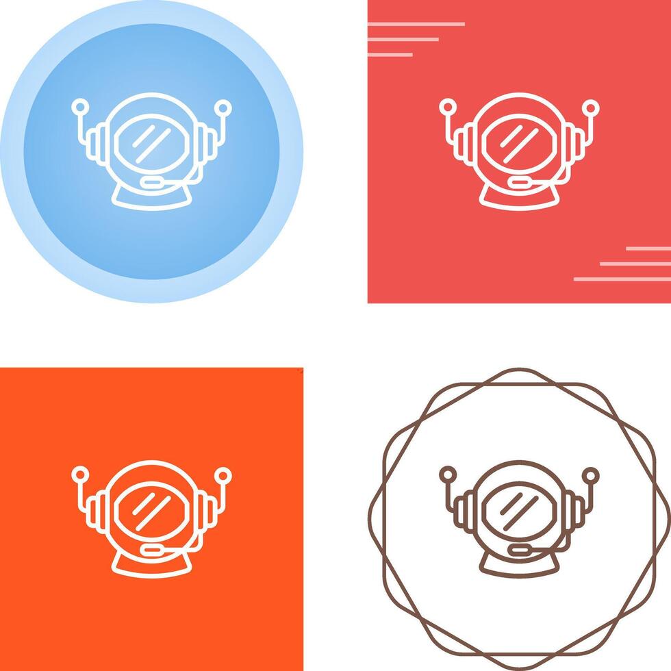 Astronaut Helmet Vector Icon