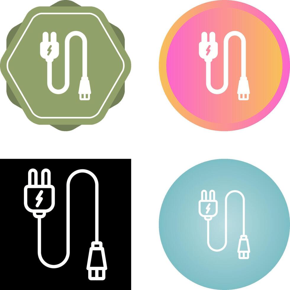 Monitor Cable Vector Icon