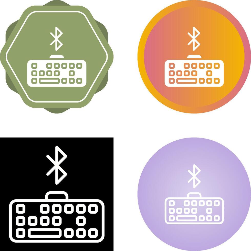 Bluetooth Keyboard Vector Icon