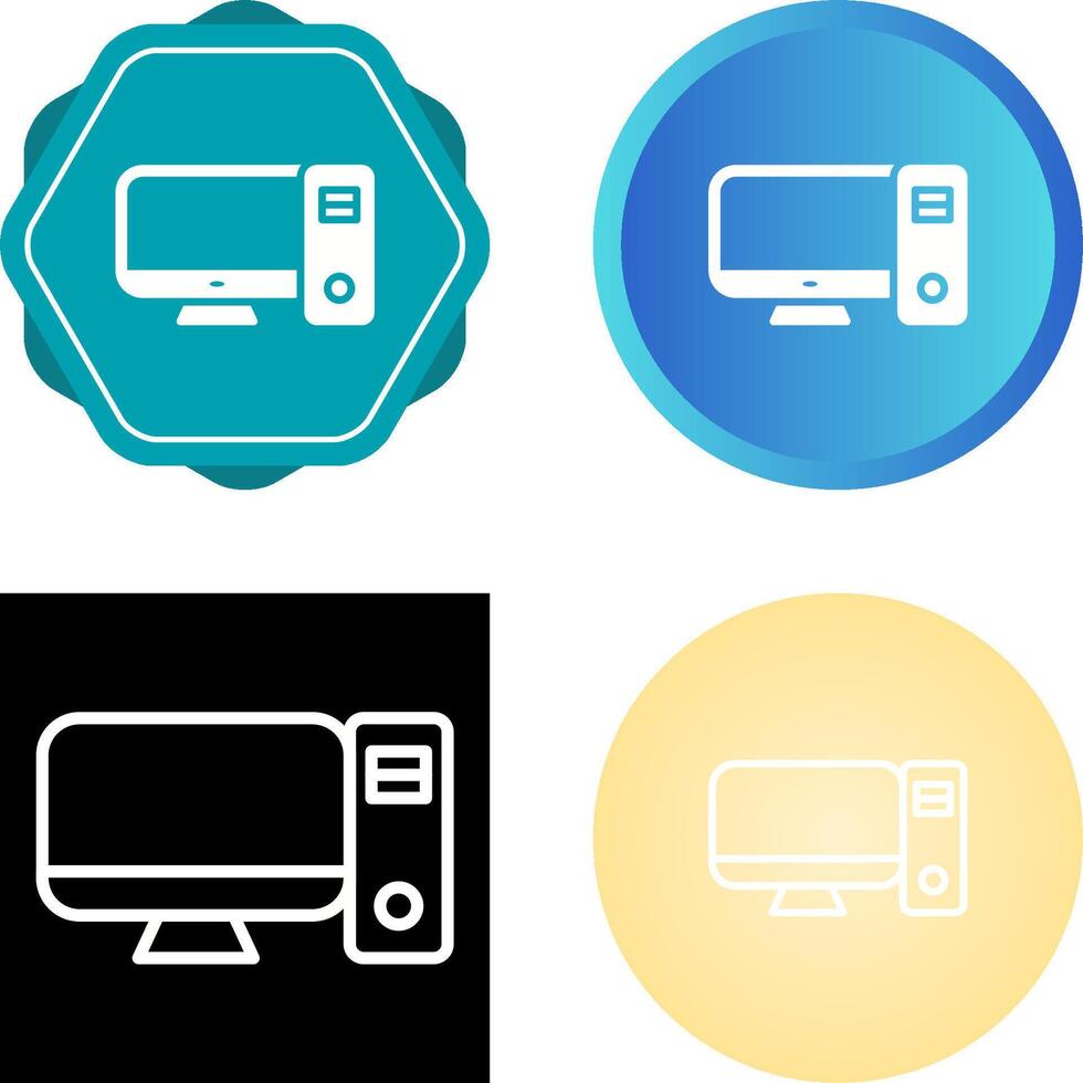 Desktop Computer Vector Icon