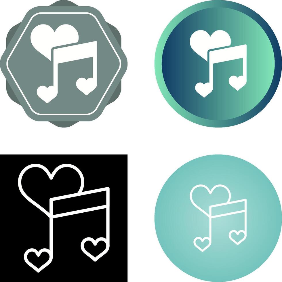 Love songs Vector Icon