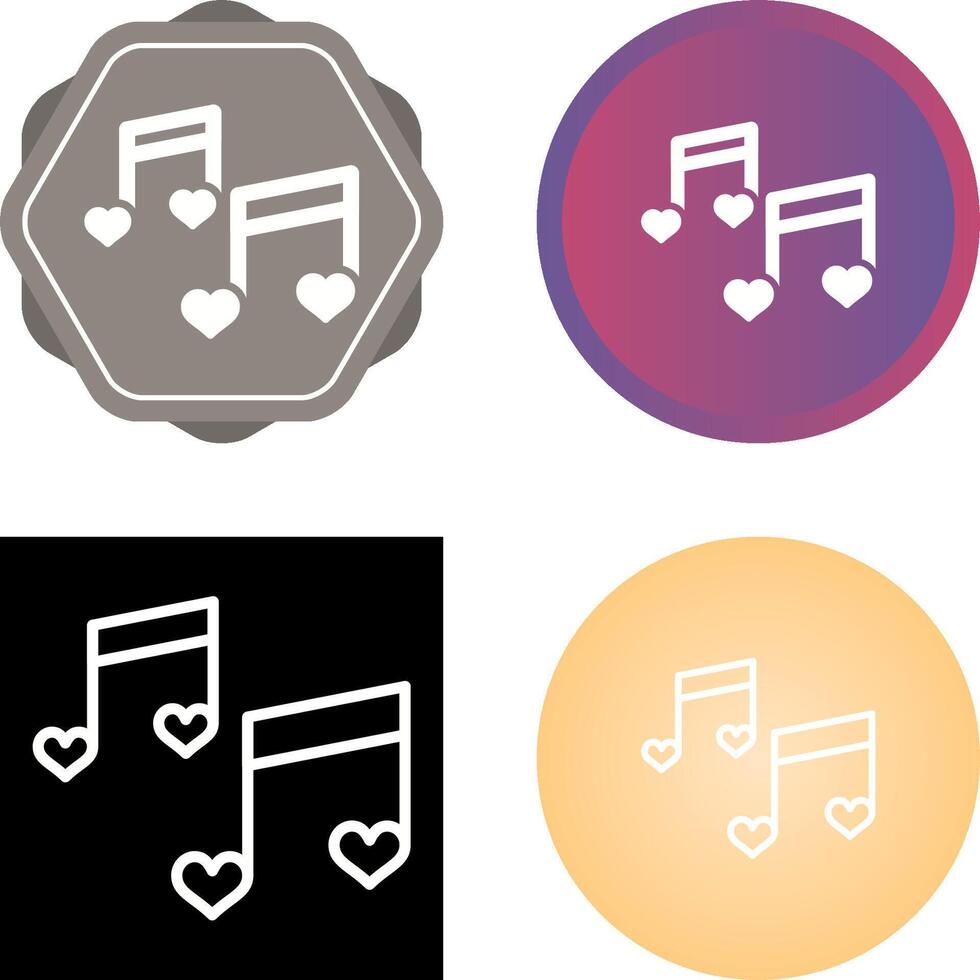 romántico música vector icono