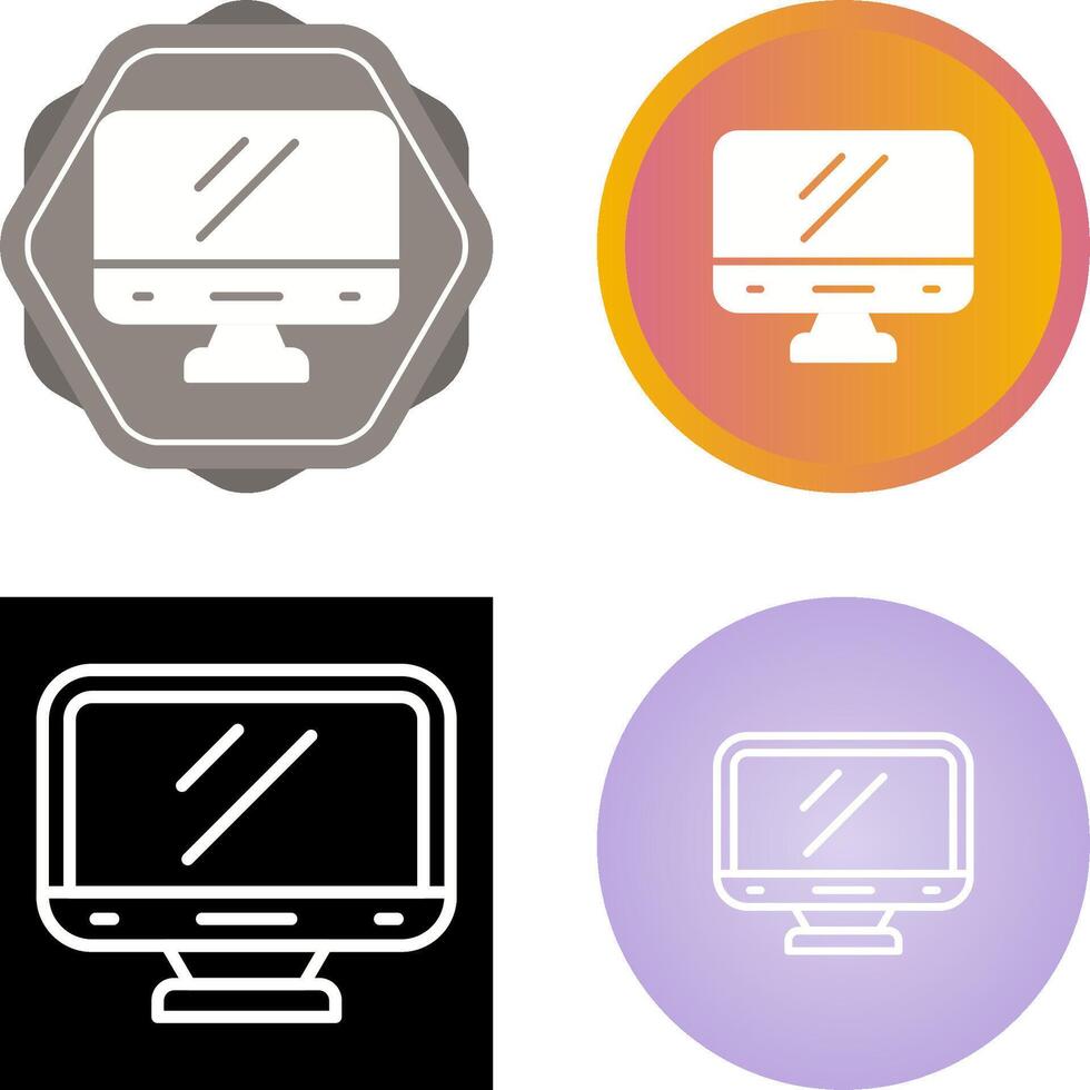 Desktop Computer Vector Icon