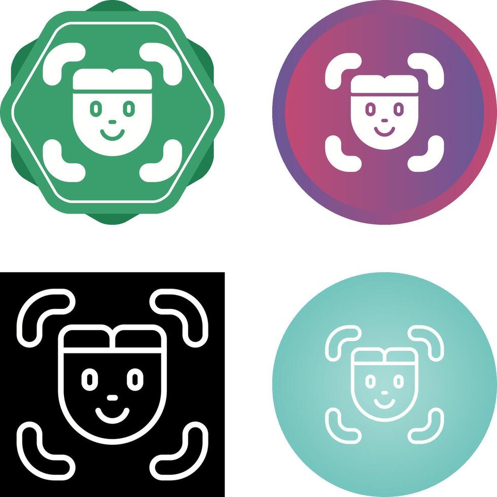 Facial Recognition Vector Icon