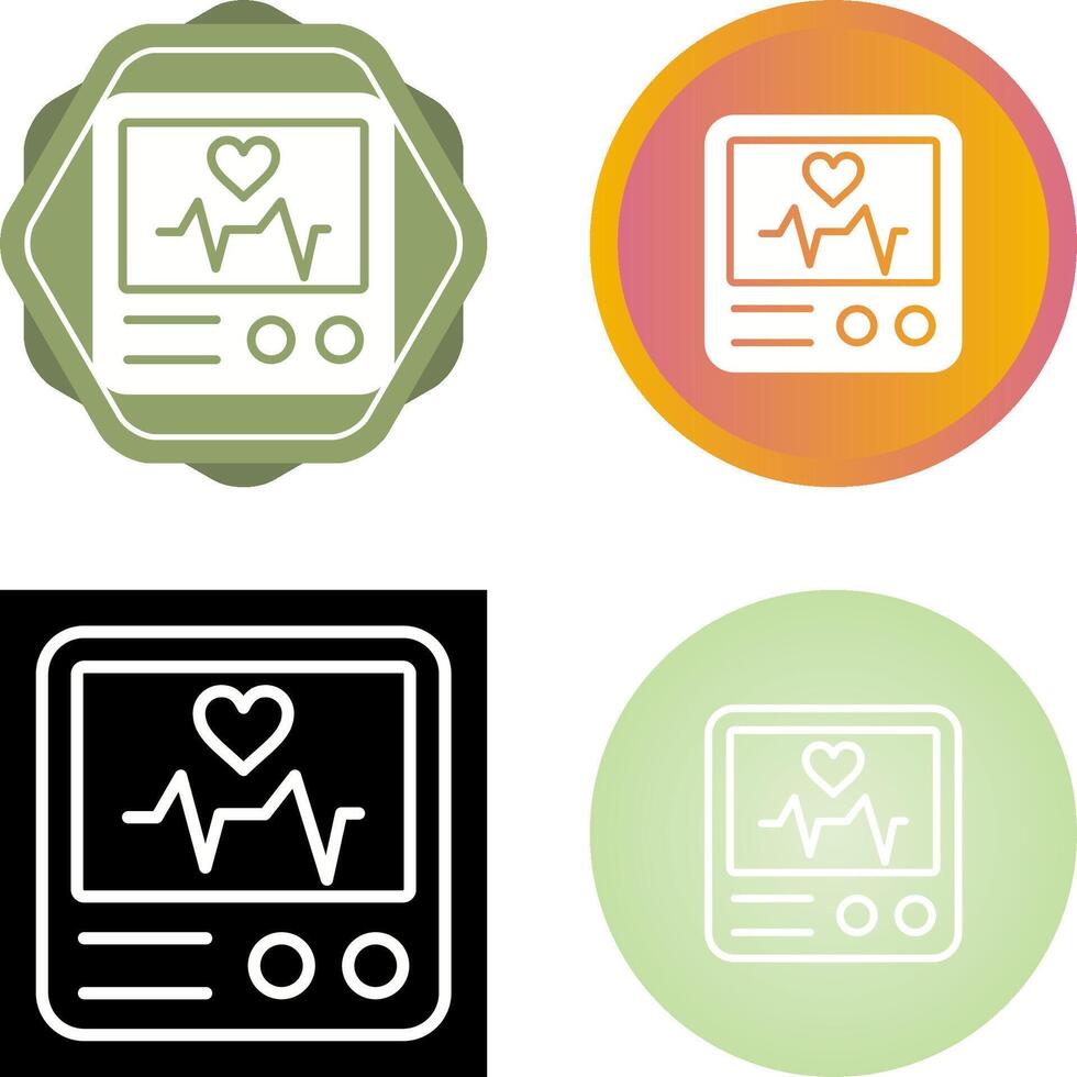 Heart Rate Monitor Vector Icon