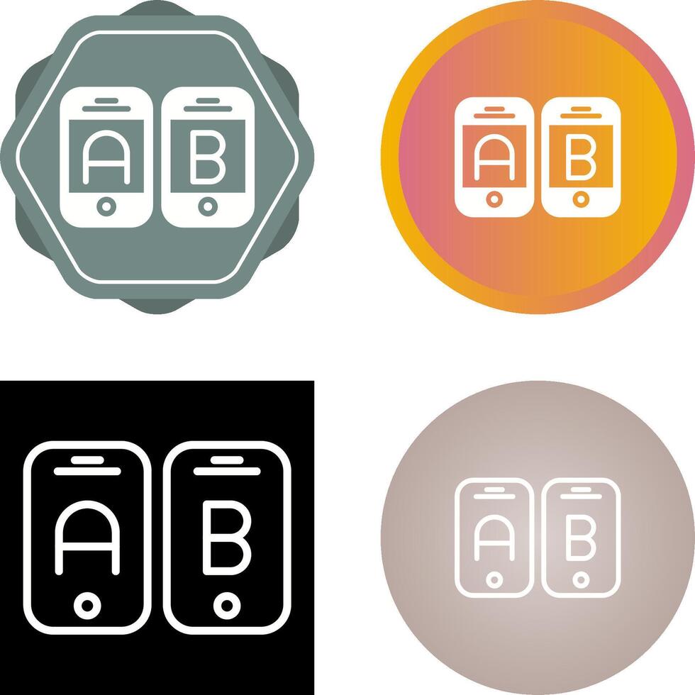 A B Testing Vector Icon