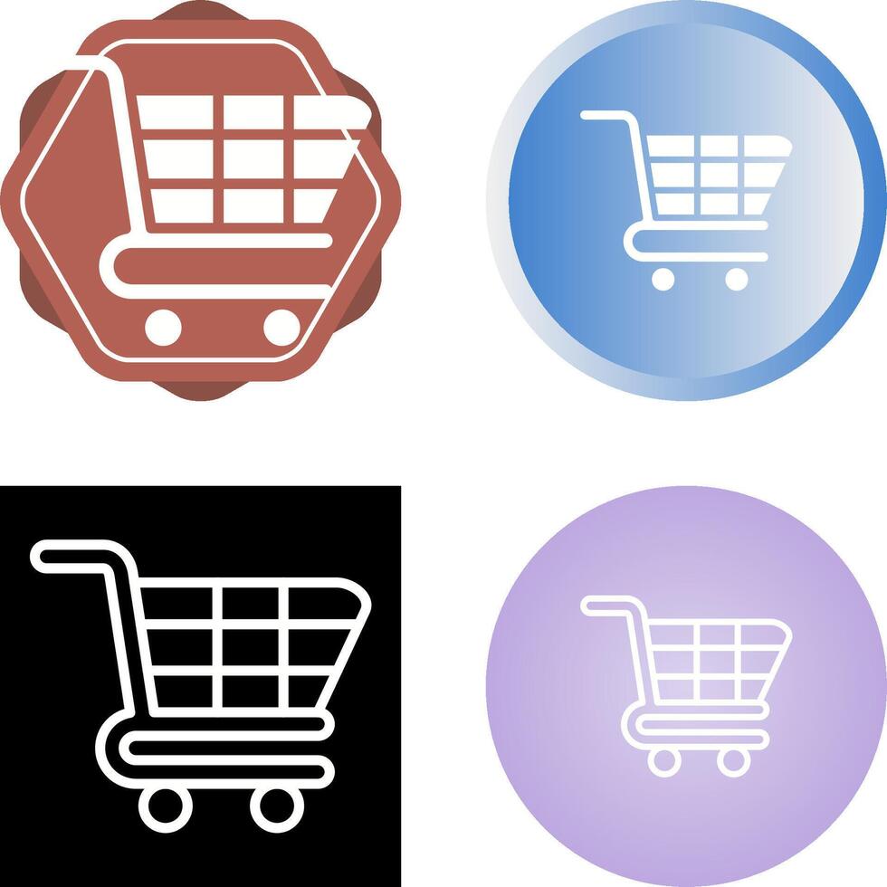 icono de vector de carrito de compras