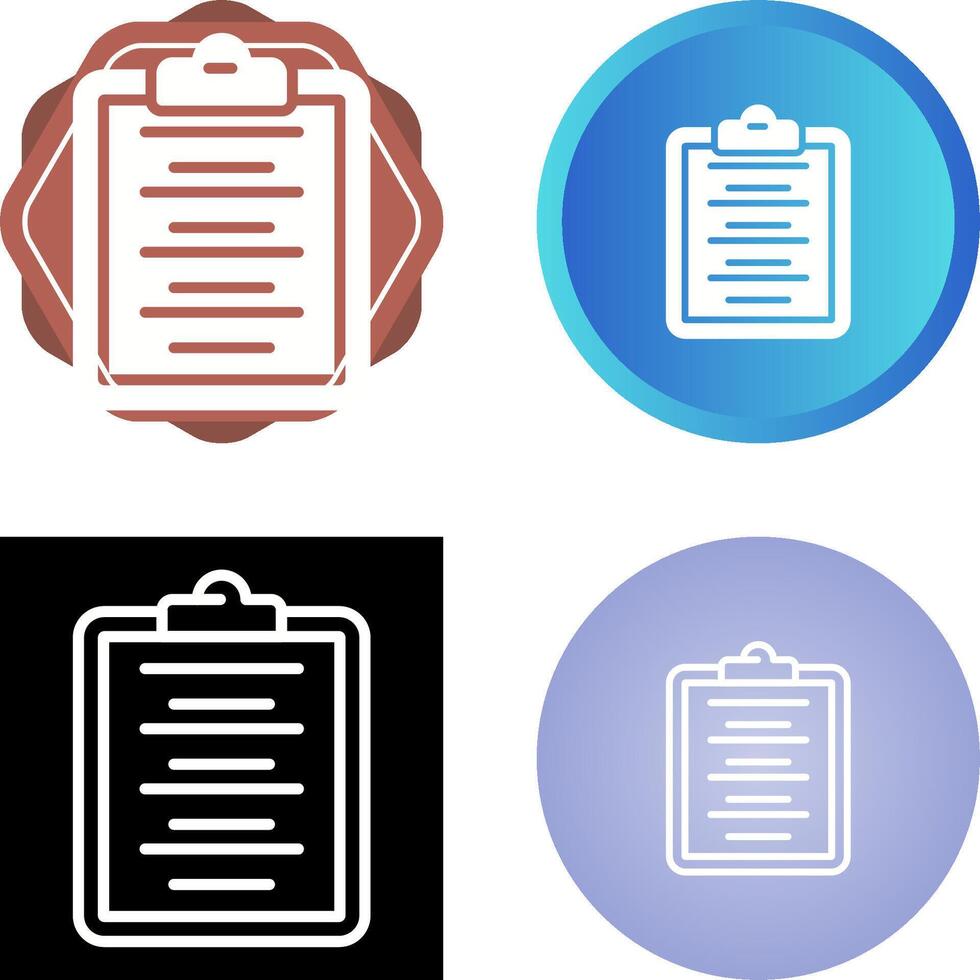 Writing Pad Vector Icon