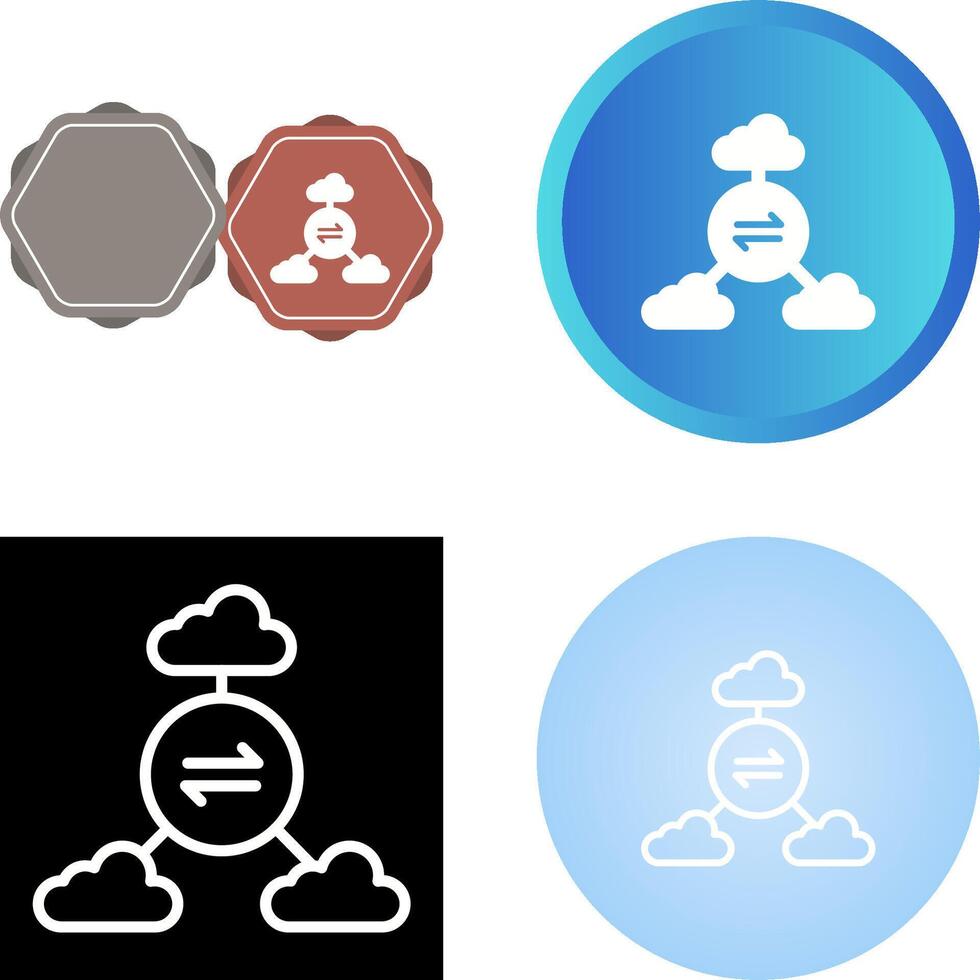 multi-nube vector icono