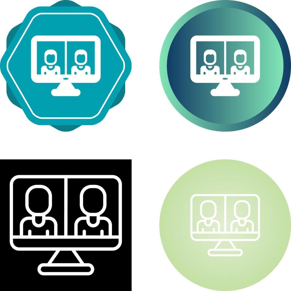 Video Conferencing Vector Icon