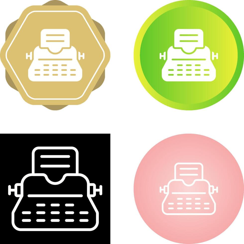 Typewriter Vector Icon