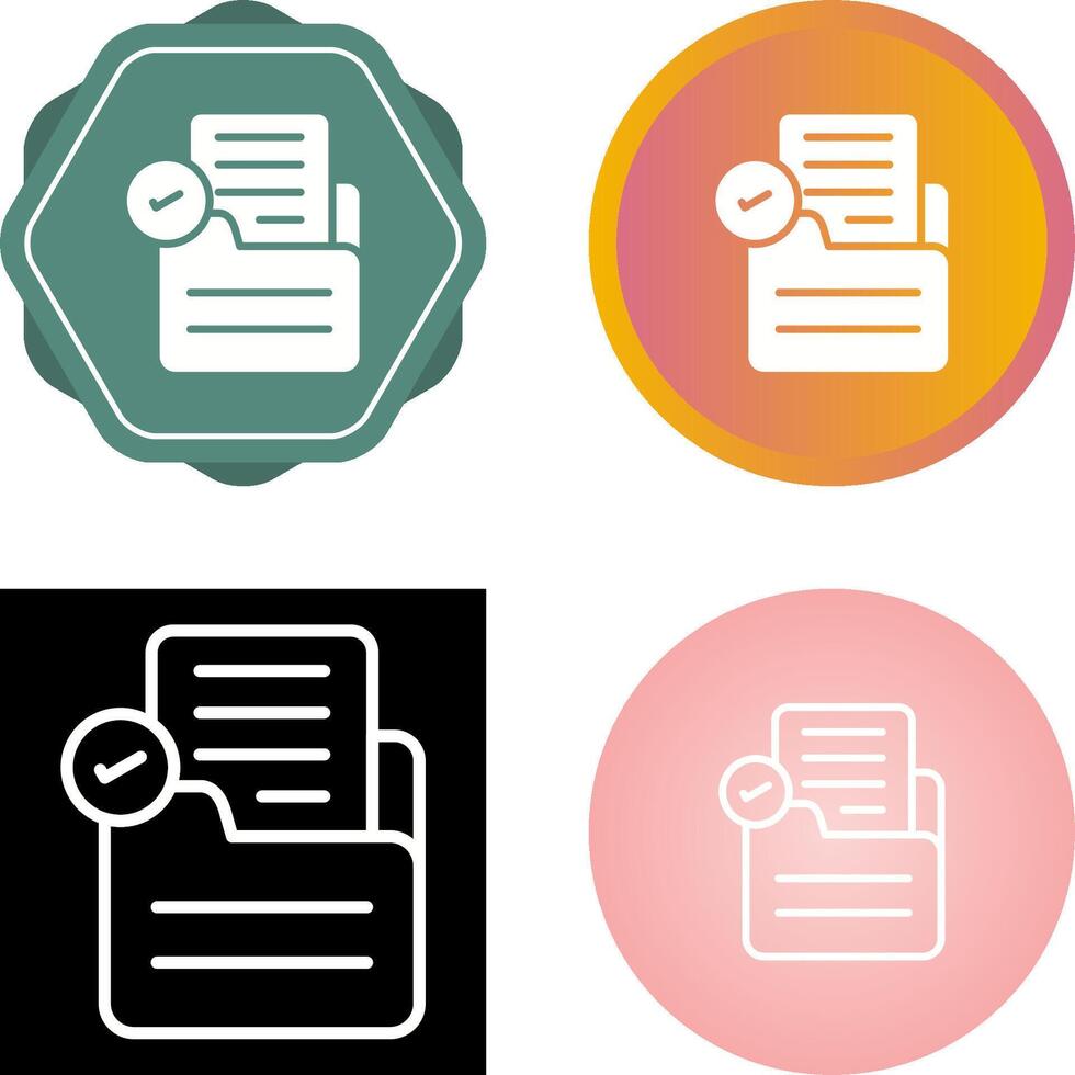 Document Check Vector Icon