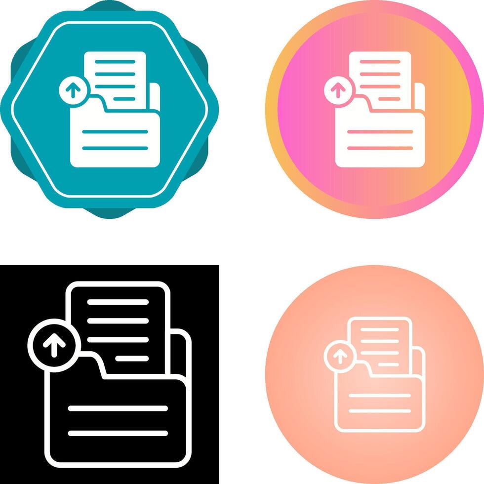 Document Upload Vector Icon