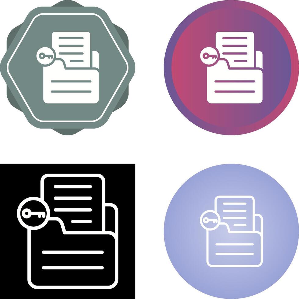 Document Unlock Vector Icon