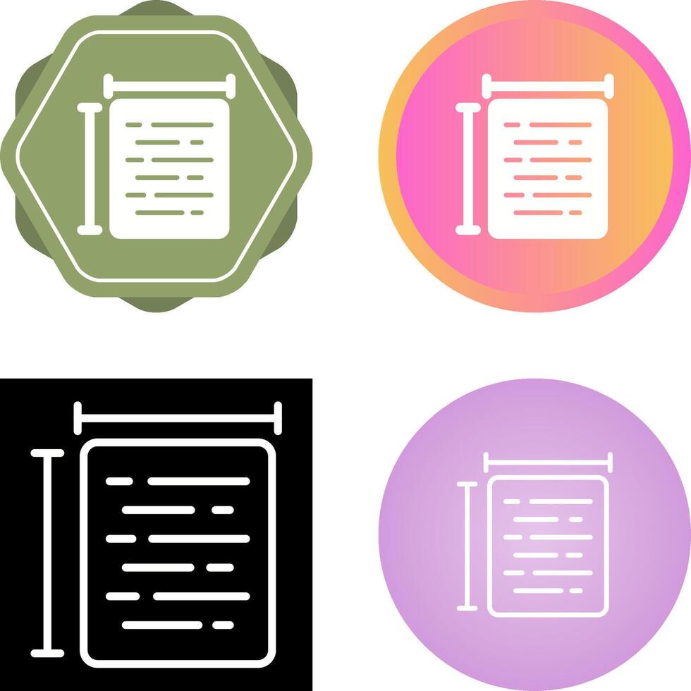 Document Size Vector Icon