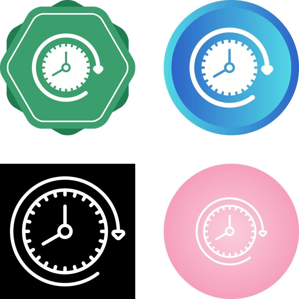 reloj con flecha vector icono