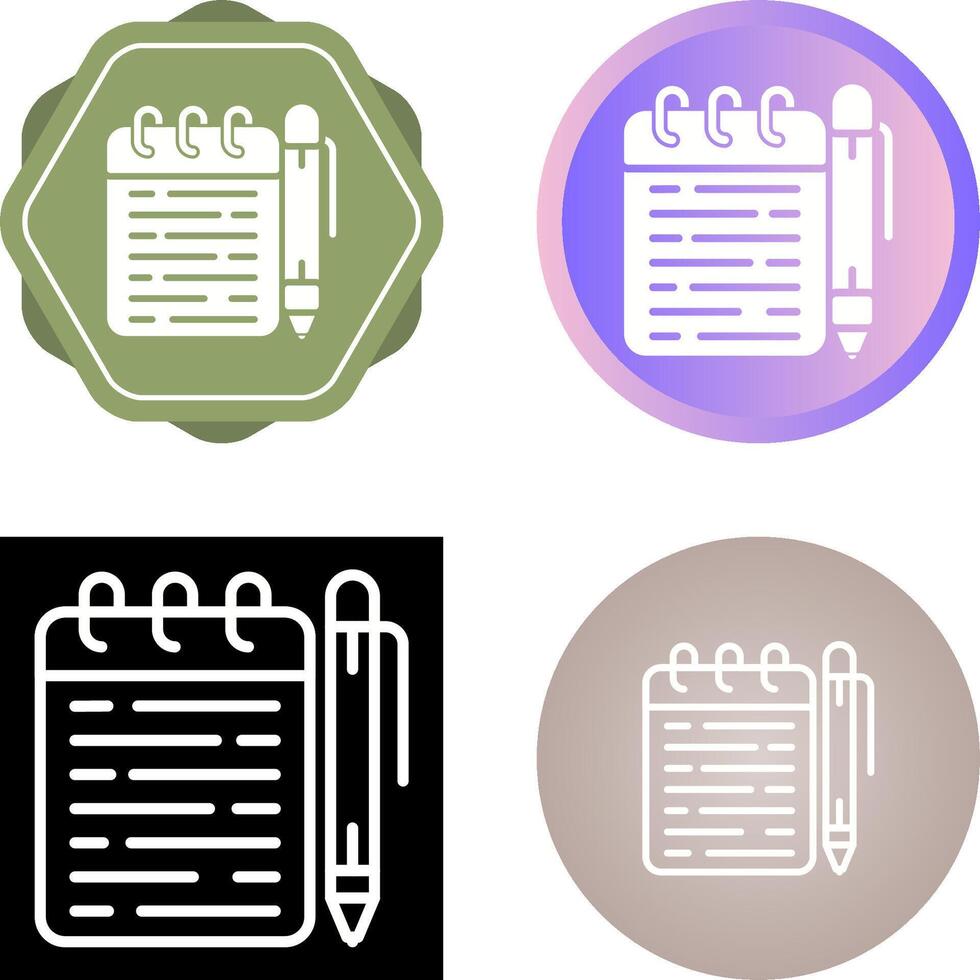 Memo pad Vector Icon