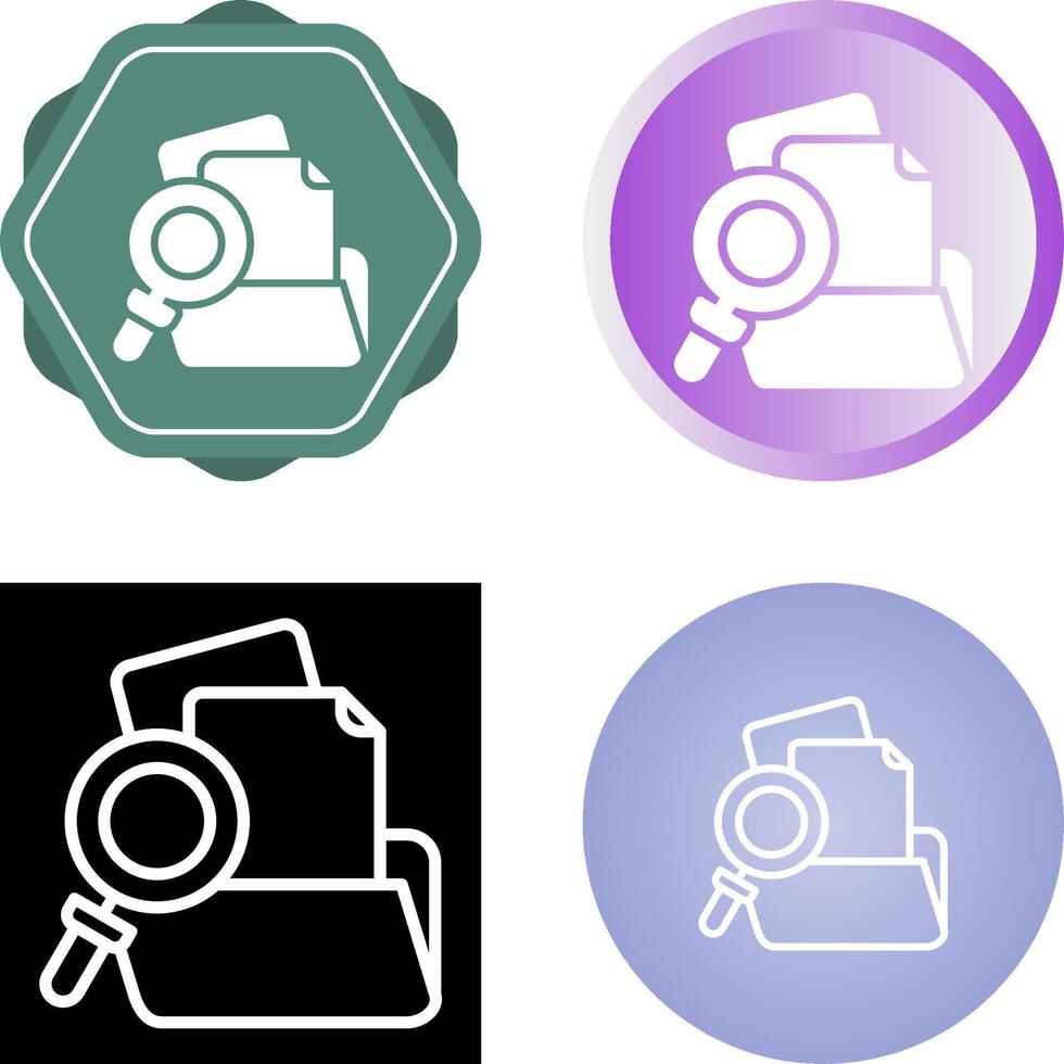 Folder with magnifying glass Vector Icon