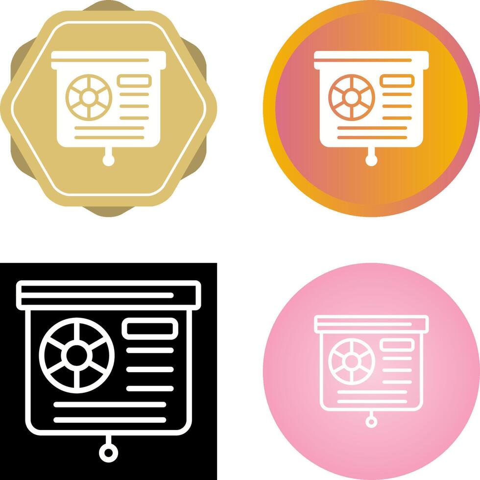 Presentation Slide Vector Icon