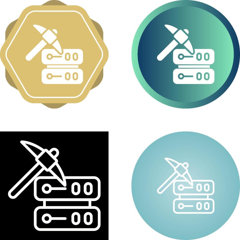 icono de vector de minería de datos