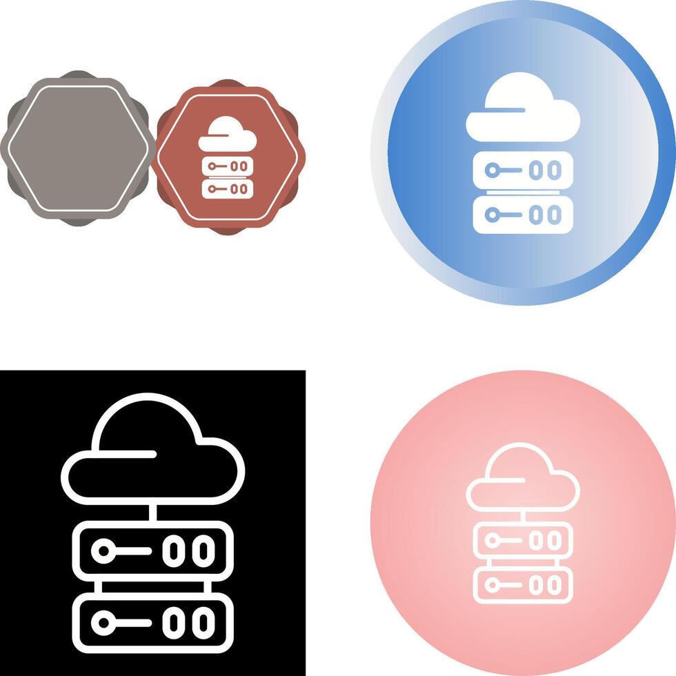 icono de vector de computación en la nube