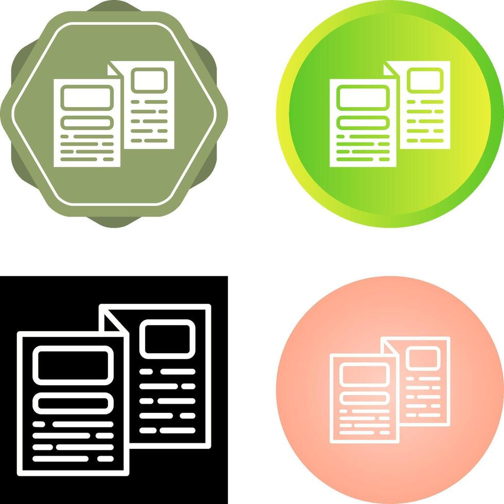 Brochure Vector Icon