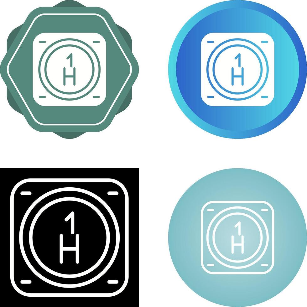 Hydrogen Vector Icon