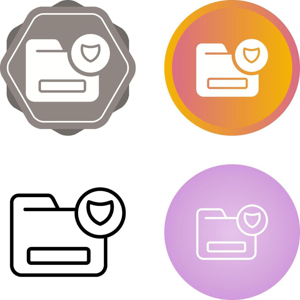 icono de vector de seguridad de documento